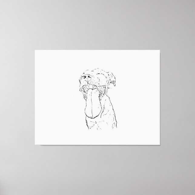 Toile Illustration de l'Am Staffordshire Terrier (Recto)