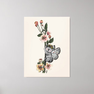 Toile Illustration de l'aquarelle de la béaire de Koala