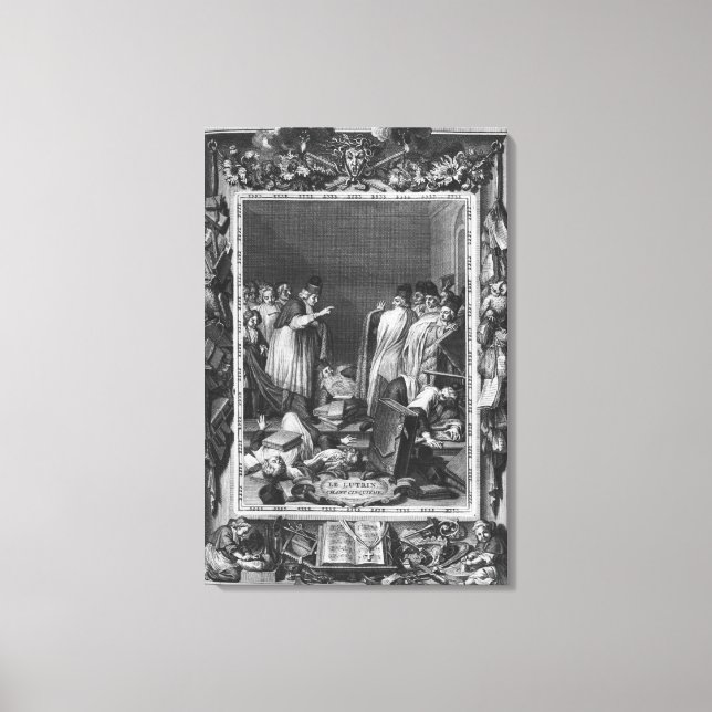 Toile Illustration de "Le Lutrin" par Nicolas (Recto)