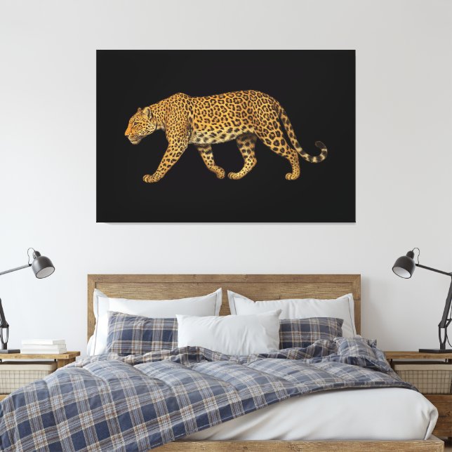 Toile Illustration de Léopard de Marche majestueuse (Insitu(Chambre))