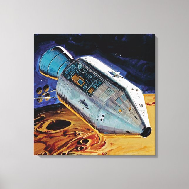 Toile Illustration de l'orbite lunaire du sous-satellite (Recto)