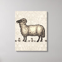 Illustration de mouton vintage : Art classique de