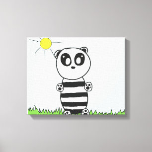 Toile Illustration de Panda Mignon
