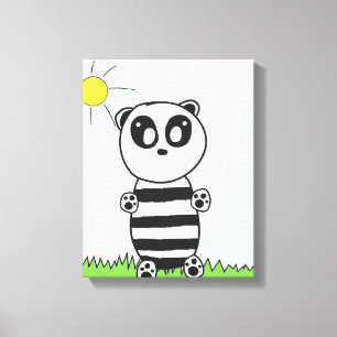 Toile Illustration de Panda Mignon