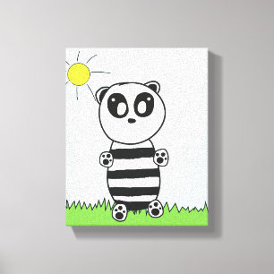 Toile Illustration de Panda Mignon