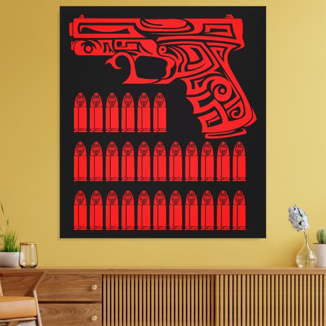 Toile Illustration de pistolet tribal (Insitu(Salon))