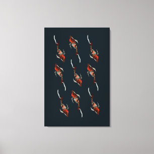 Toile Illustration de poisson koi aquarelle