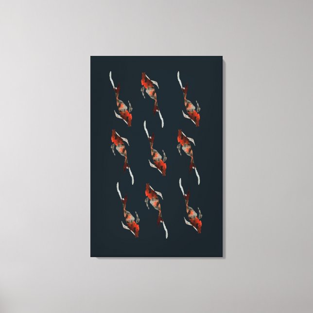 Toile Illustration de poisson koi aquarelle (Recto)