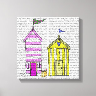 Toile Illustration des Beach Huts 3