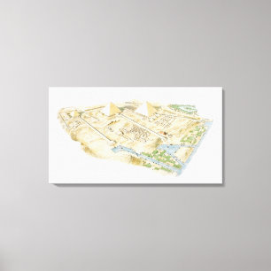 Toile Illustration des pyramides de Gizeh