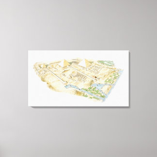 Toile Illustration des pyramides de Gizeh