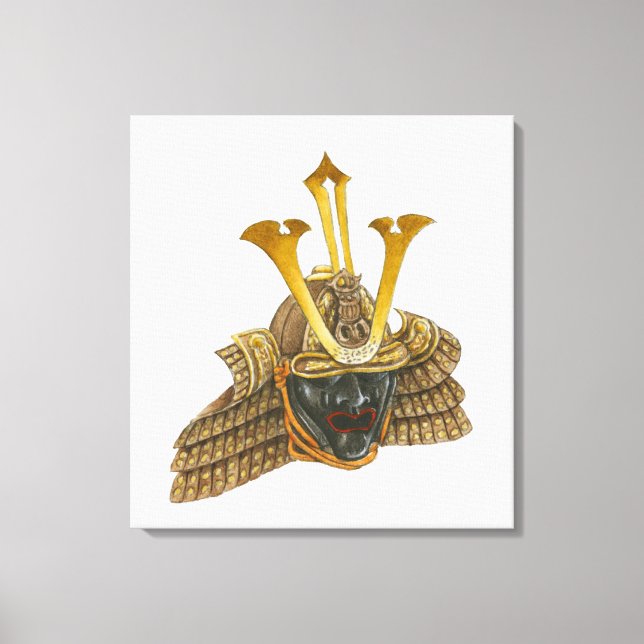 Toile Illustration du casque samouraï du XVIe siècle (Recto)