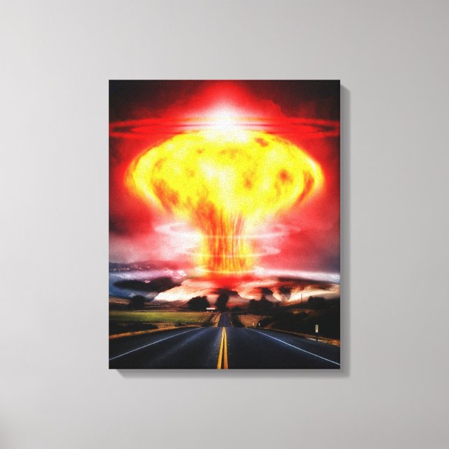 Toile Illustration du nuage de champignons d'explosion n (Recto)