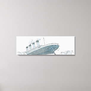 Toile Illustration du passager tombant du Titanic