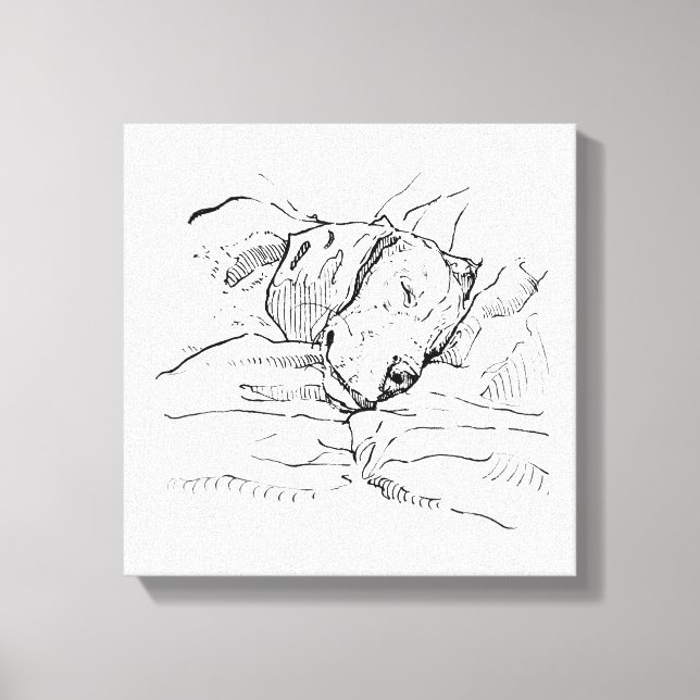 Toile Illustration d'un amateur de Beagles  (Recto)