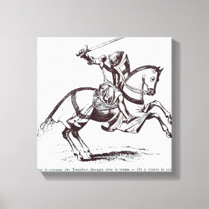Toile Illustration d'un chevalier Templar