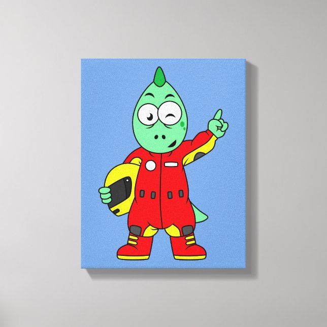 Toile Illustration D'Un Pilote De Voiture De Course Allo (Recto)