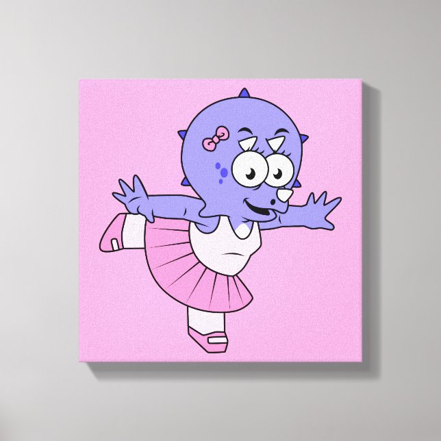 Toile Illustration D'Une Danse De Ballet Triceratops. (Recto)