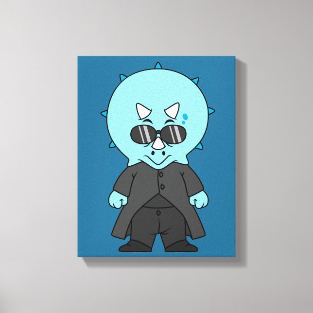 Toile Illustration D'Une Matrice Tricératops. (Recto)