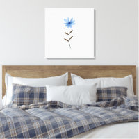 Illustration Fleur Bleue Aquarelle Élégante Art Fl