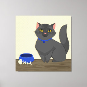 Toile Illustration mignonne de chat