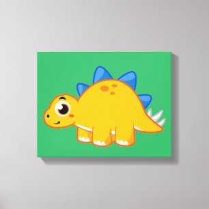 Toile Illustration Mignonne D'Un Stegosaurus.