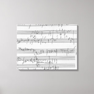 Toile Illustration musicale manuscrite