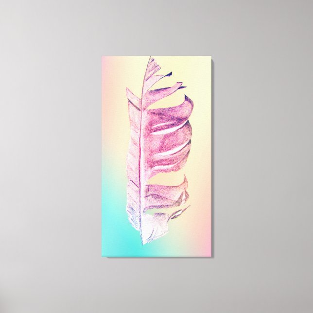 Toile Illustration originale de dessin de plumes (Recto)