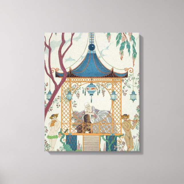 Toile Illustration pour 'Fetes Galantes' de Paul Verlain (Recto)