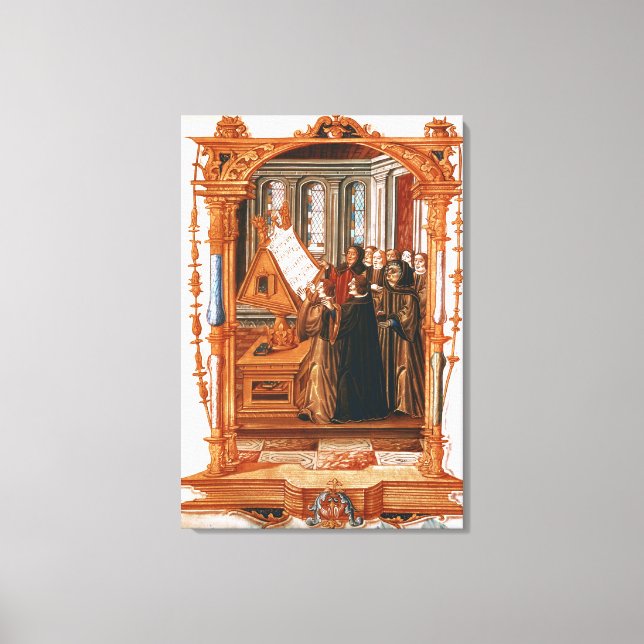 Toile Illustration représentant un choeur chantant le (Recto)