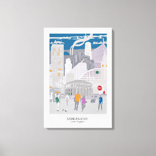 Toile Illustration Skyline Manchester Canvas