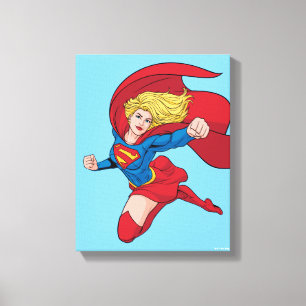 Toile Illustration Supergirl volant vers le haut
