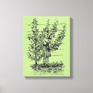 Toile Illustration Vintage Ancien jardinier sur mesure T