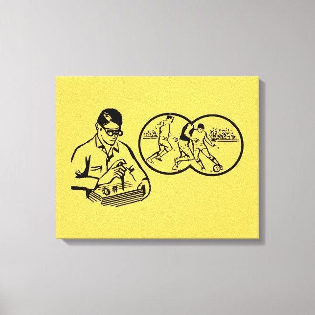 Toile Illustration vintage Hobby Soccer Canvas (Recto)