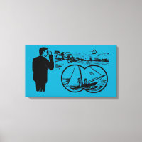 Illustration vintage Jumelles Canvas de voilier