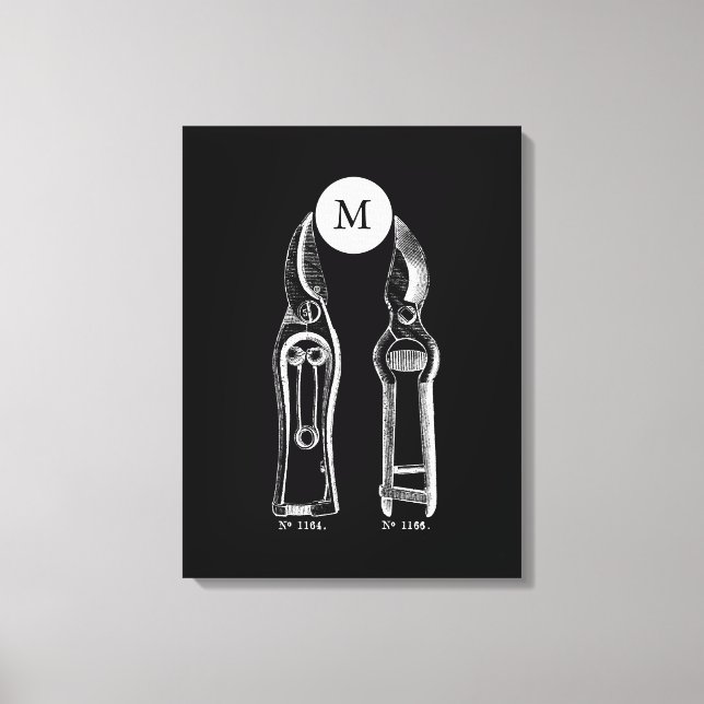 Toile ILLUSTRATION vintage Prunts Monogramme B Canvas (Recto)