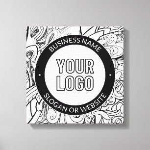 Toile Illustrations de style moderne et votre logo avec