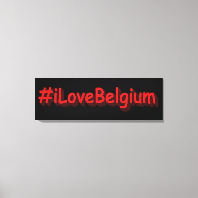 Toile "#iLoveBelgium" Joli Design. Commandez dès mainten (Recto)