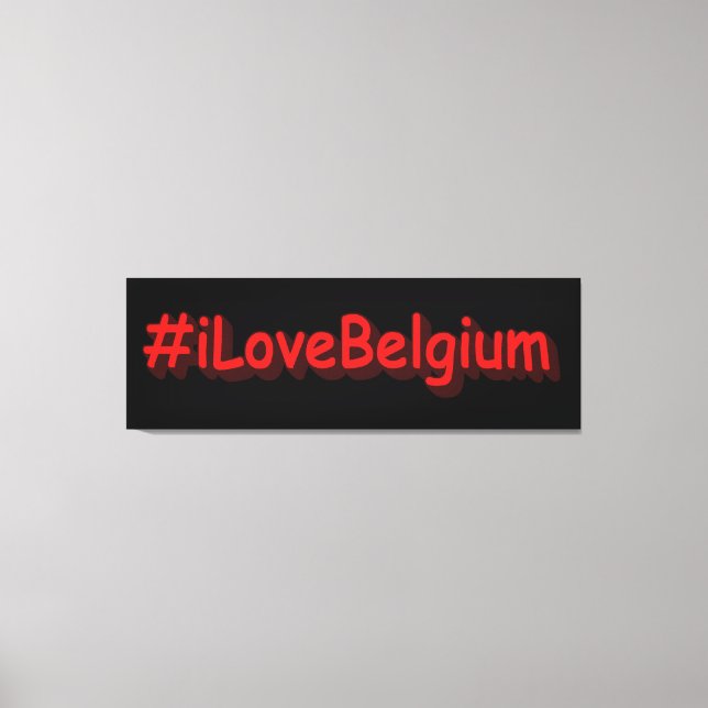 Toile "#iLoveBelgium" Joli Design. Commandez dès mainten (Recto)