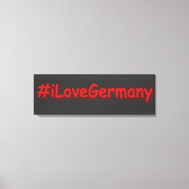 Toile "#iLoveGermany" Cute Design. Buy Now (Recto)