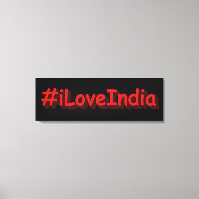 Toile "#iLoveIndia" Conception sympa. Commandez dès main (Recto)