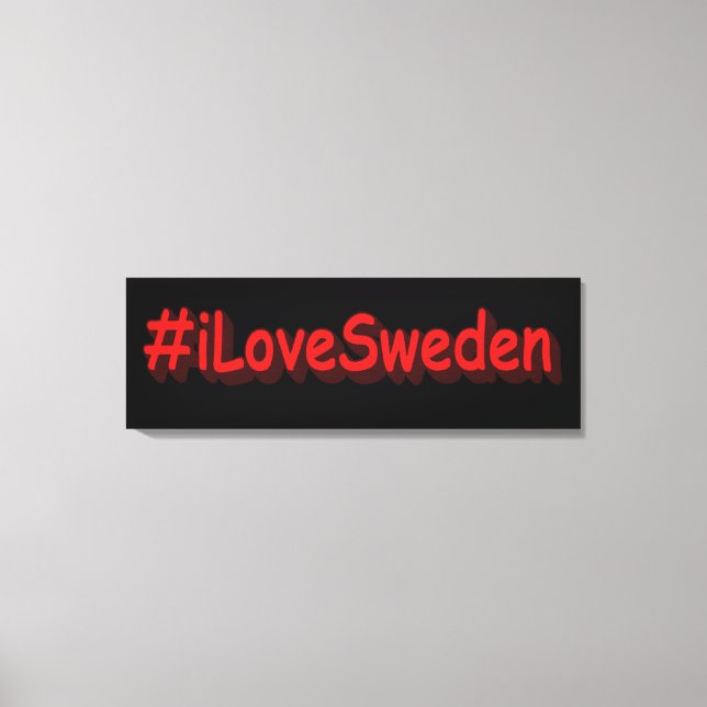 Toile "#iLoveSweden" Joli design. Commandez dès maintena (Recto)