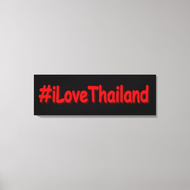 Toile "#iLoveThailand" Sympa Design. Acheter maintenant (Recto)