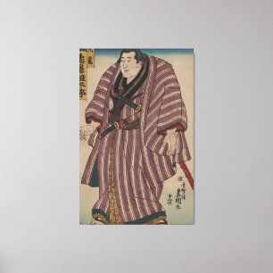 Toile Image artistique japonaise Vintage - Sumo Wrestler