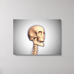 Toile Image conceptuelle du crâne humain et de la moell
