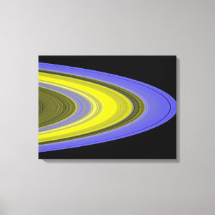 Toile image de Faux-couleur des anneaux de Saturn