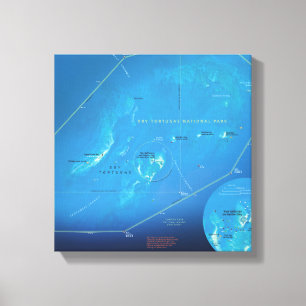 Toile Image de la carte Tortugas sèche