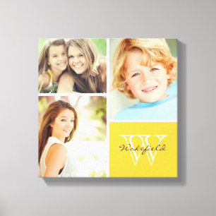 Toile Image de la famille personnalisée Collage de photo