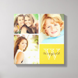 Toile Image de la famille personnalisée Collage de photo