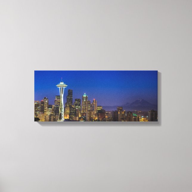Toile Image de Seattle Skyline le matin. (Recto)
